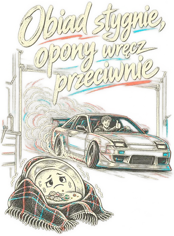Obiad stygnie, opony wręcz przeciwnie