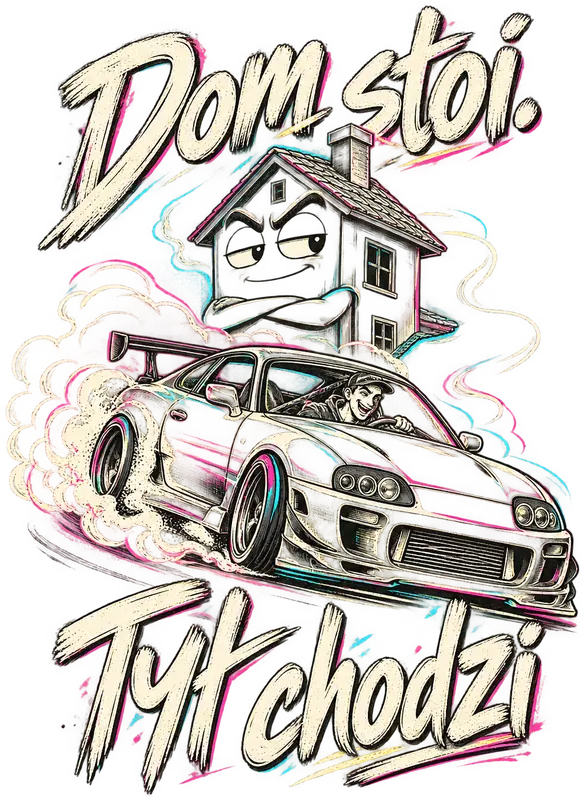 Dom stoi. Tył chodzi