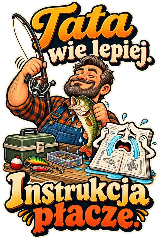 Tata wie lepiej. Instrukcja płacze. – Wędkarz
