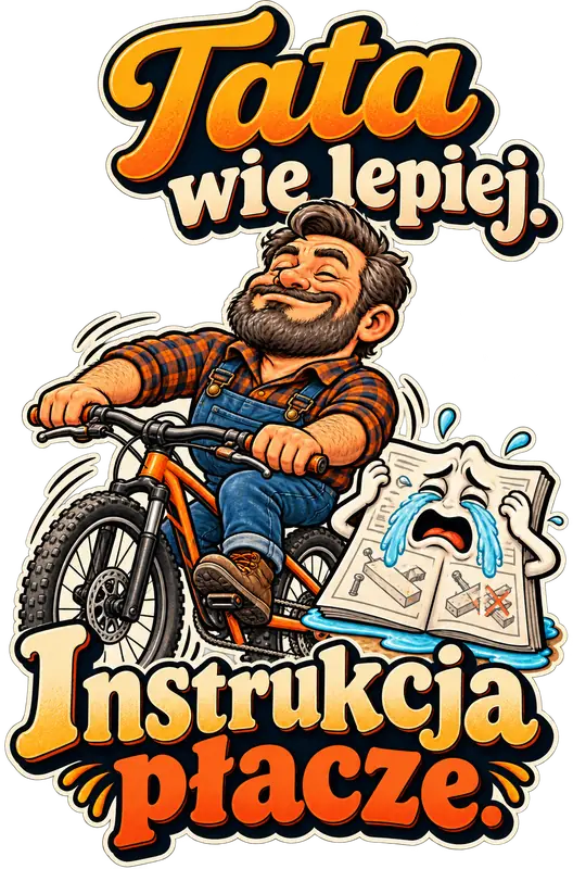 Tata wie lepiej. Instrukcja płacze. – Rowerzysta