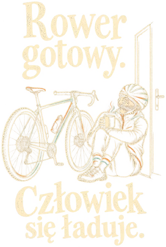 Rower gotowy. Człowiek się ładuje.