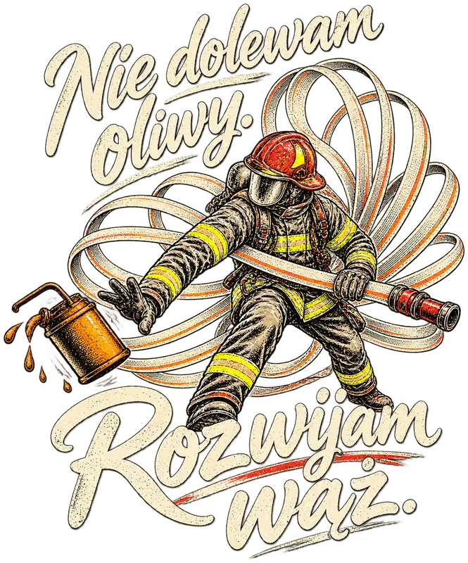 Nie dolewam oliwy. Rozwijam wąż.