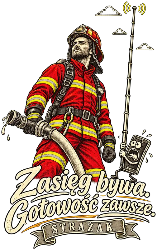 Zasięg bywa. Gotowość zawsze. – Strażak