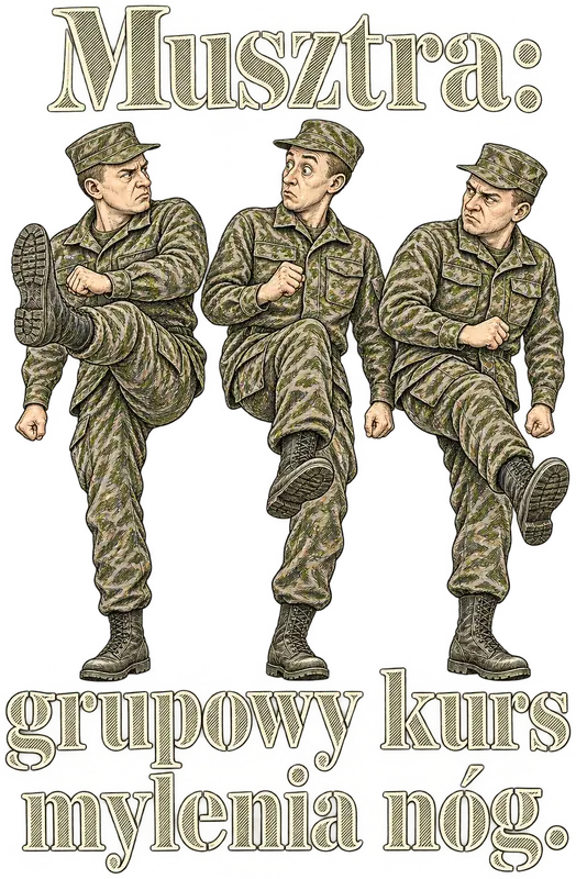Musztra: grupowy kurs mylenia nóg.