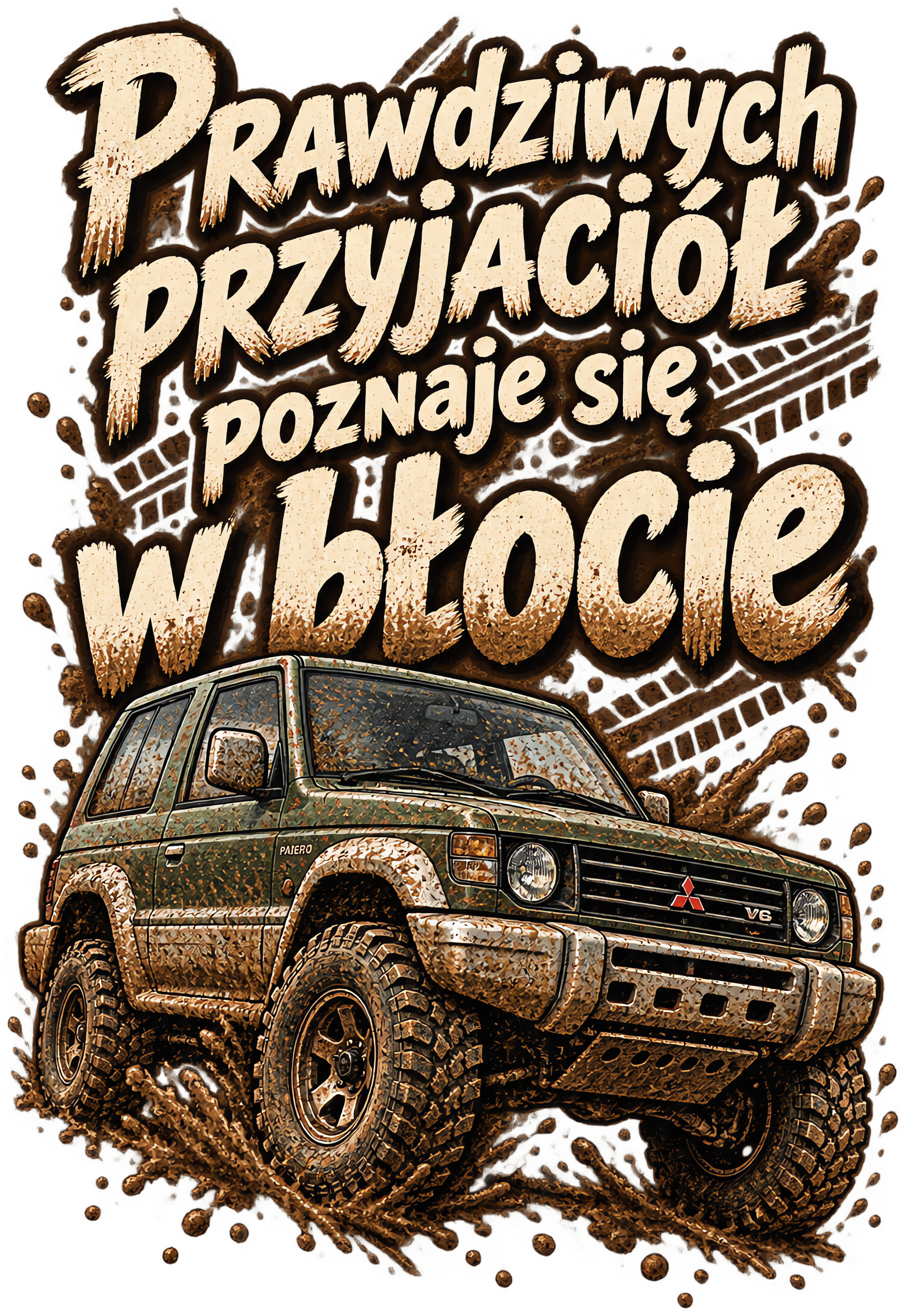 Prawdziwych przyjaciół poznaje się w błocie – Mitsubishi Pajero